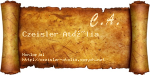 Czeisler Atália névjegykártya